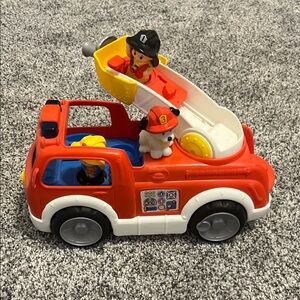 Little People Fire Truck Figures Firefighter boy girl and dog Lights and Sounds